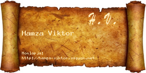 Hamza Viktor névjegykártya
